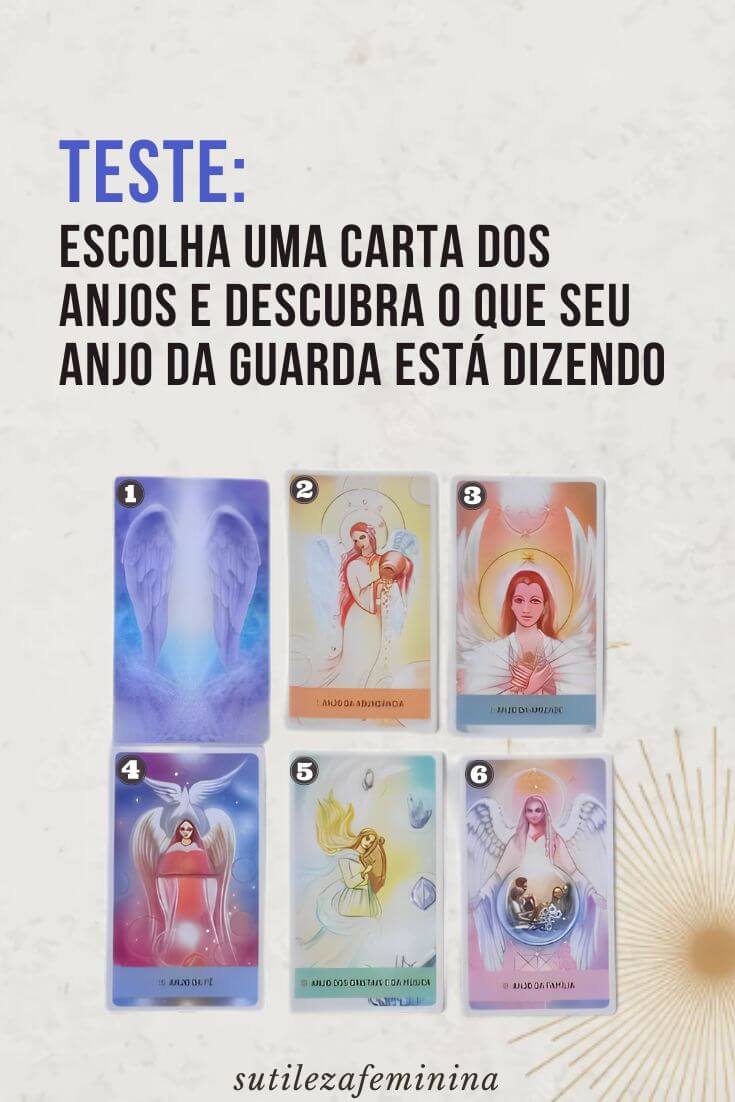 Escolha Uma Carta Dos Anjos E Descubra O Que Seu Anjo Da Guarda Est